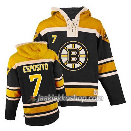 Miehille NHL Boston Bruins Phil Esposito 7 Musta Sawyer Hooded Sweatshirt